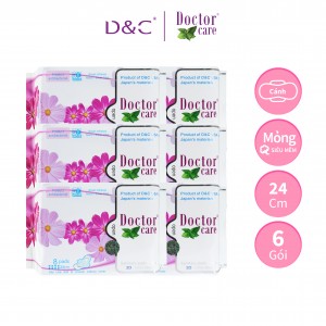 Băng vệ sinh thảo dược D&C Doctor Care ban ngày 24cm Combo 6 gói